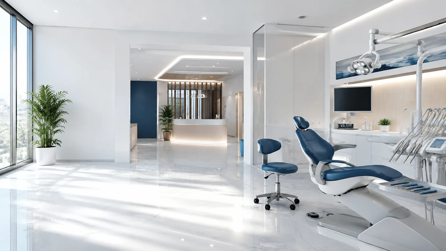 Modern premium dental clinic interior